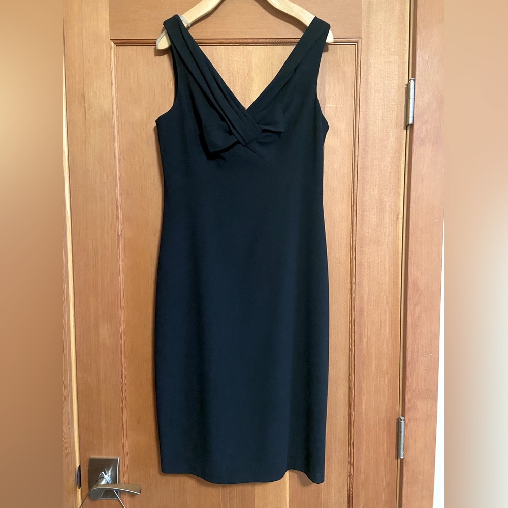 Joseph Ribkoff | Black V-Neck Midi Dress